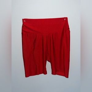 Red Biker Shorts